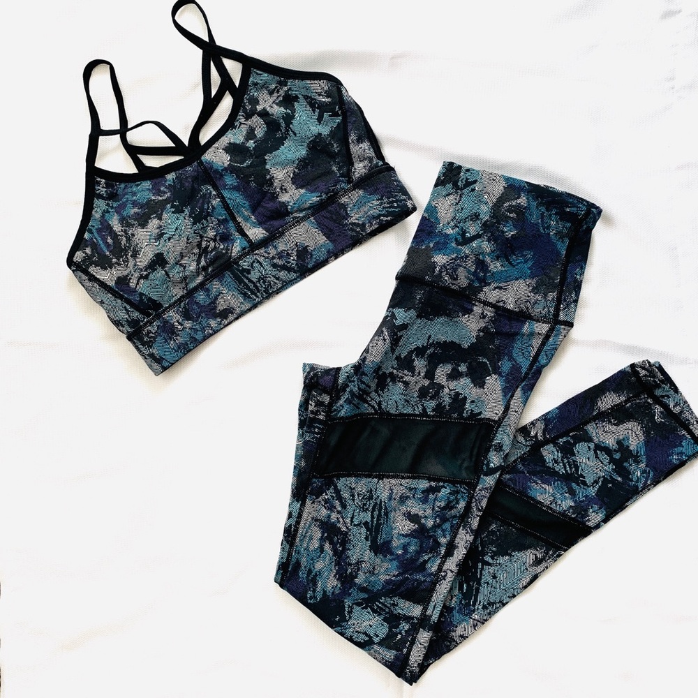 Mono B Multi-Colored High Waist Workout Set